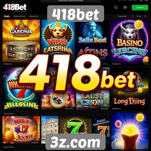 A variedade de jogos de cassino no 418bet